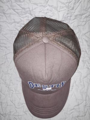 Destin Florida Brown Puffy Trucker Style Mesh Back Cap Hat Wise Guy / Wise Girl - Thumbnail 3
