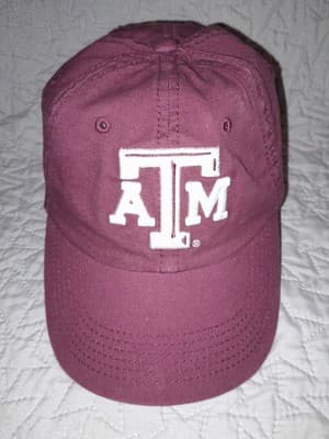Texas A&M Aggies Hat Cap Strap Back Red Burgundy Adjustable CC Creations - Image 1