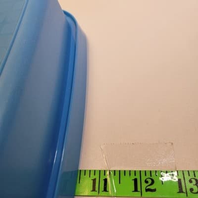 Rare Tupperware Large Season Serve Marinade Base 12x10 Salt Water Taffy Blue USA - Thumbnail 8