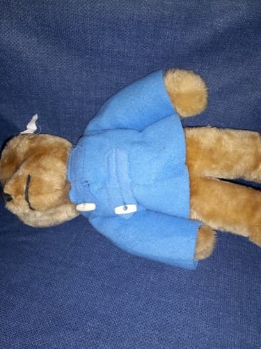 Eden Toys Paddington Bear Plush Stuffed Animal Blue Jacket Vintage 15" Rare - Thumbnail 4