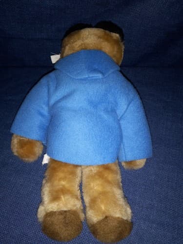 Eden Toys Paddington Bear Plush Stuffed Animal Blue Jacket Vintage 15" Rare - Thumbnail 3
