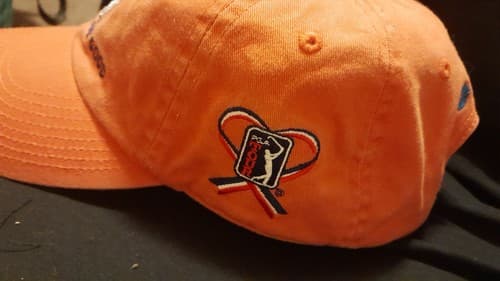PGA Tour Hat Logo Cap Orange The Game Strap Back Cotton These Guys Are Good AT&T - Thumbnail 3