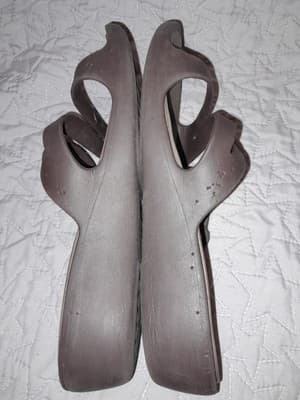Crocs Patricia II Women's W 9 Brown Rubber Slip-On Wedge Dual Strap Slide Sandal - Thumbnail 4