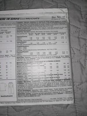 McCalls M5961 Chefs Style SHORT SLEEVE Shirt Apron Hat Cargo Pants Pattern S M L - Thumbnail 5