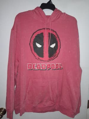 Marvel Deadpool Hoodie Sweatshirt Red Mens 3XL (54-56) X-Men X-force Wolverine - Image 1