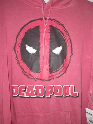 Marvel Deadpool Hoodie Sweatshirt Red Mens 2XL (50-52) X-Men X-force Wolverine - Image 1