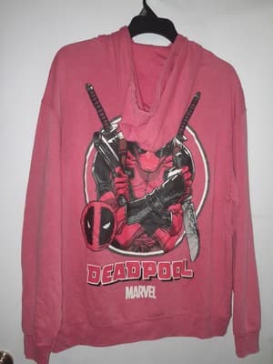 Marvel Deadpool Hoodie Sweatshirt Red Mens XL (46-48) X-Men X-force Wolverine - Thumbnail 5