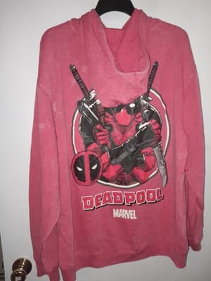 Marvel Deadpool Hoodie Sweatshirt Red Mens 3XL (54-56) X-Men X-force Wolverine - Thumbnail 5