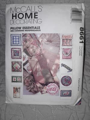 Mccalls 8661 Home Decorating Pillow Essentials 11 Designs Round Roll Square - Image 1