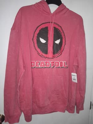Marvel Deadpool Hoodie Sweatshirt Red Mens 2XL (50-52) X-Men X-force Wolverine - Thumbnail 2