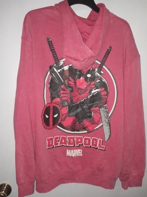 Marvel Deadpool Hoodie Sweatshirt Red Mens 2XL (50-52) X-Men X-force Wolverine - Thumbnail 5