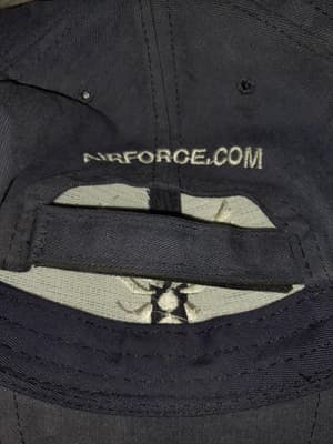Blue US Air Force Wings Logo Hat Cap Licensed Adjustable Military USAF Made USA - Thumbnail 9