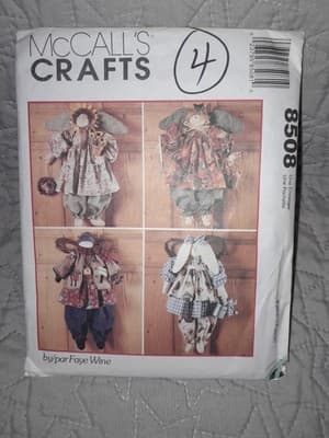 McCalls 8508 Vintage UNCUT SEWING Pattern Craft Seasonal Angels 20" - 22" New UC - Image 1