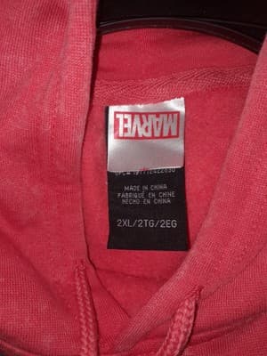 Marvel Deadpool Hoodie Sweatshirt Red Mens 2XL (50-52) X-Men X-force Wolverine - Thumbnail 9