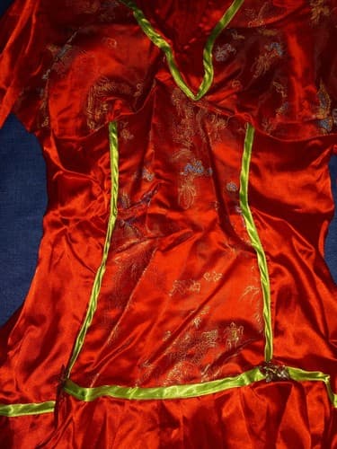 Rubies 889613 Red Ginger Geisha Chinese Asian Fancy Dress Costume Cosplay Sz XS - Thumbnail 2