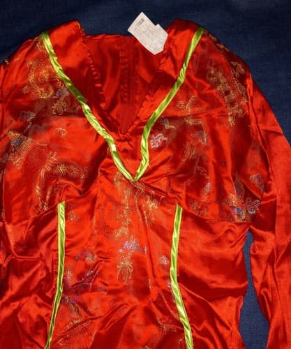 Rubies 889613 Red Ginger Geisha Chinese Asian Fancy Dress Costume Cosplay Sz XS - Thumbnail 3