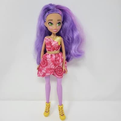 MGA Hairmazing Fantasy Fashion Doll 11.5in Purple Hair Pink Dress Gold Accent - Thumbnail 2