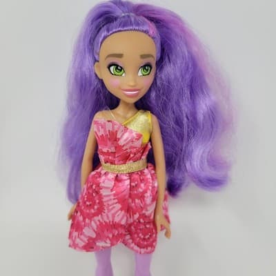 MGA Hairmazing Fantasy Fashion Doll 11.5in Purple Hair Pink Dress Gold Accent - Thumbnail 3