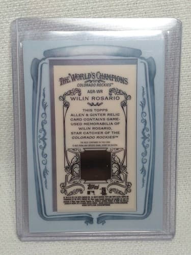 Wilin Rosario Topps 213 Agr-wr The World Champions Allen & Girters - Thumbnail 2