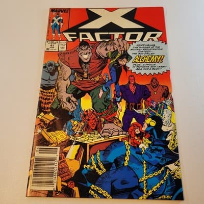 MARVEL X FACTOR Comic Book No 41 1989 Alchemy First Appearance Newsstand - Image 1
