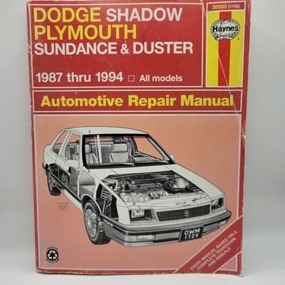 Haynes Dodge Shadow Plymouth Sundance Duster 1987–1994 Repair Manual - Image 1