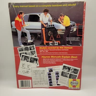 Haynes Dodge Shadow Plymouth Sundance Duster 1987–1994 Repair Manual - Thumbnail 3
