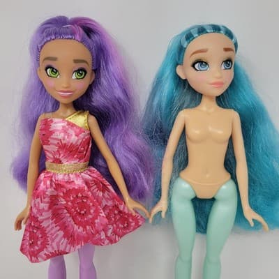 MGA Hairmazing Fantasy Fashion Dolls 11.5in Blue & Pink Hair Lot Of 2 Bundle - Thumbnail 4