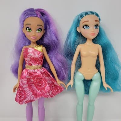MGA Hairmazing Fantasy Fashion Dolls 11.5in Blue & Pink Hair Lot Of 2 Bundle - Thumbnail 3