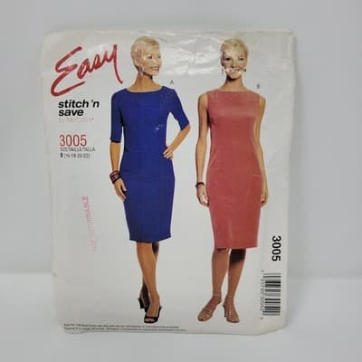 McCall's Stitch 'N Save 3005 Misses' Semi Fitted Dress Size 16 18 20 22 Uncut FF - Thumbnail 2