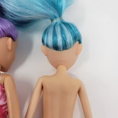 MGA Hairmazing Fantasy Fashion Dolls 11.5in Blue & Pink Hair Lot Of 2 Bundle - Thumbnail 12