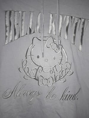 Bioworld Hello Kitty Hoodie 2XL 50-52 Sweatshirt Sage Green Embroidered Be Kind - Image 1