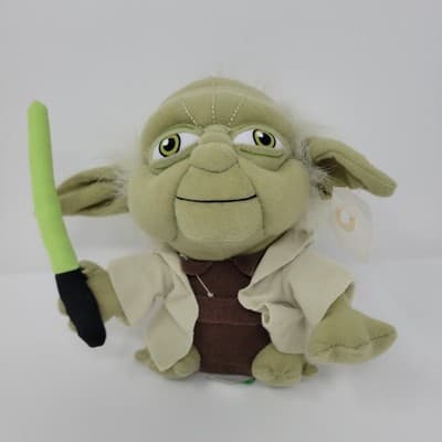 Star Wars Yoda Plush 8" Jedi Master w/ Lightsaber Lucasfilm 2013 RARE - Image 1