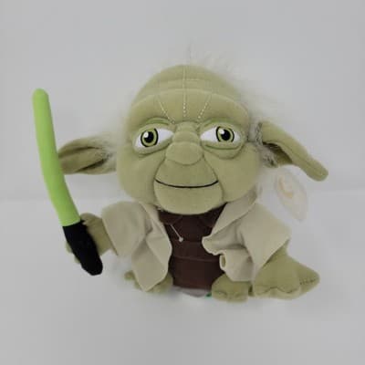 Star Wars Yoda Plush 8" Jedi Master w/ Lightsaber Lucasfilm 2013 RARE - Thumbnail 3