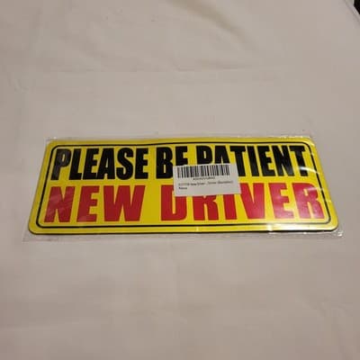 New Driver Please Be Patient Car Magnet Signs Yellow Red Black Safety Bundle 3x - Thumbnail 2
