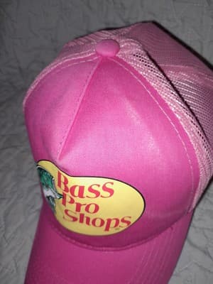 Pink Bass Pro Shops Hat Mesh Trucker Style Cap Gone Fishing - Thumbnail 3