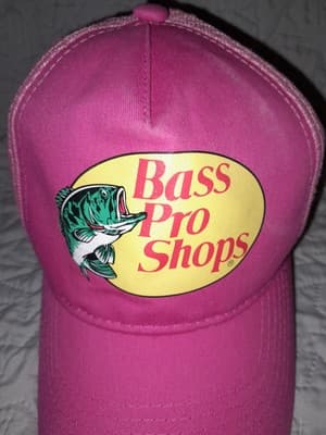 Pink Bass Pro Shops Hat Mesh Trucker Style Cap Gone Fishing - Thumbnail 2
