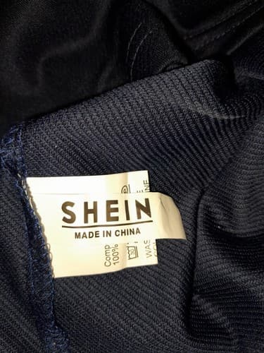 Shein Men's Small Navy Blue Embroidered Teddy Bear Short Sleeve T-Shirt - Thumbnail 5