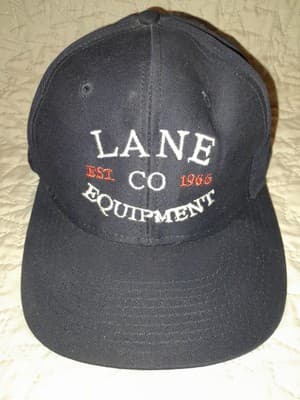 Lane Equipment Co. Est 1966 Hat Embroidered Gray Cap Head First Double Snapback - Image 1