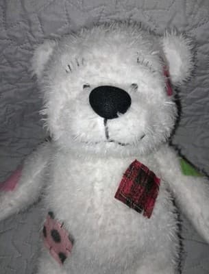 Cuzzie Created By The Comfort Crew Patches Teddy Bear Super Soft 15" - Image 1