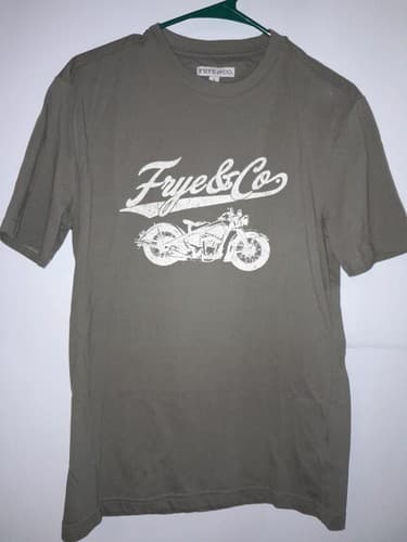Frye and Co Men's Small Gray Short Sleeve T-shirt Tee Logo Motorcycle Shirt - Image 1