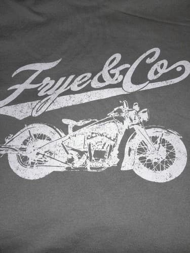 Frye and Co Men's Small Gray Short Sleeve T-shirt Tee Logo Motorcycle Shirt - Thumbnail 2
