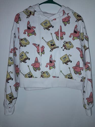 Nickelodeon Sponge Bob Squarepants and Patrick Sweatshirt Hoodie Size M Medium - Image 1