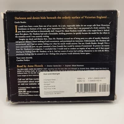 Wait Until Midnight by Amanda Quick Audiobook on CD Abridged 4 Discs - Thumbnail 2