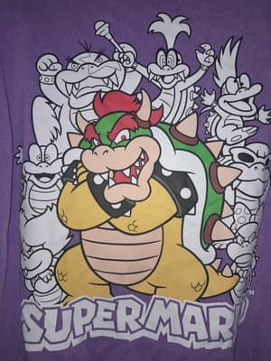 Mad Engine Super Mario XL Hoodie Purple Mineral Wash Pullover Double-Sided NWT - Thumbnail 7