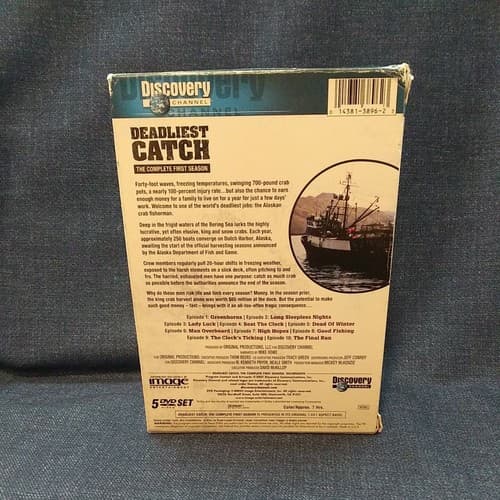 Deadliest Catch Season 1 DVD Set Discovery Channel 5 Disc Complete Series - Thumbnail 4