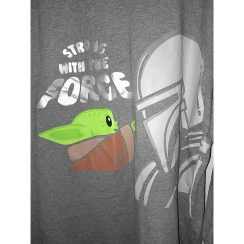 Star Wars Men's Adult Unisex XXXL (3XL) Baby Yoda Strong Force Long Sleeve Shirt - Thumbnail 2