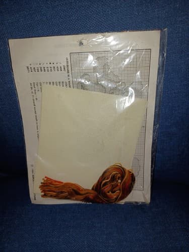 Vinitage Dale Burdett Teddy Bears In Wagon Cross Stitch Kit 9" x 5" 1985 NOS - Thumbnail 3