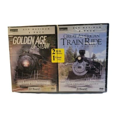 Golden Age of Steam + Great American Train Ride 8-DVD Bundle Train Documentary - Image 1