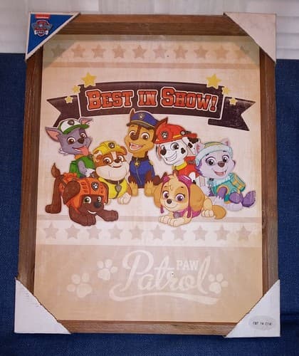 Wall Art PAW PATROL Best In Show 14"x18" Wood Backing and Frame Artissmo Designs - Image 1