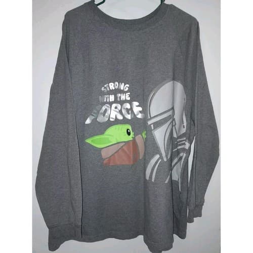 Star Wars Men's Adult Unisex XXXL (3XL) Baby Yoda Strong Force Long Sleeve Shirt - Image 1
